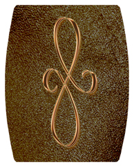 DAREC 601 CP SH BR Copper Scroll Shimmer Brown Background